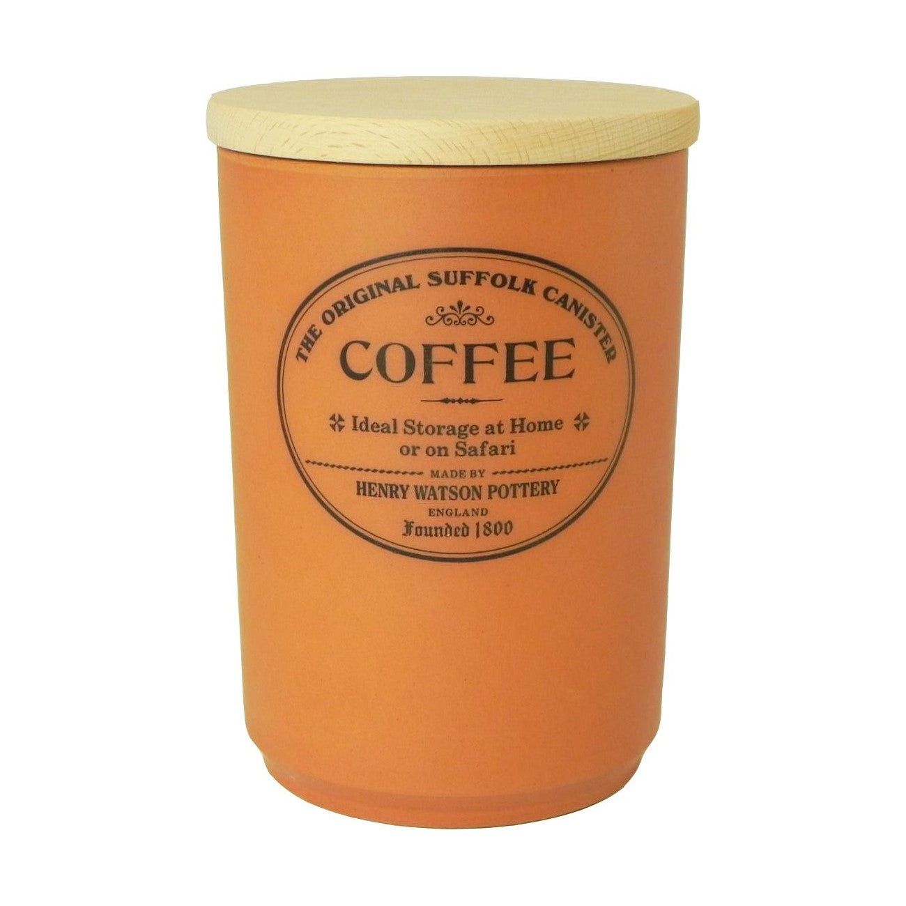 Watson terracotta m. trælåg - Krukke til kaffe