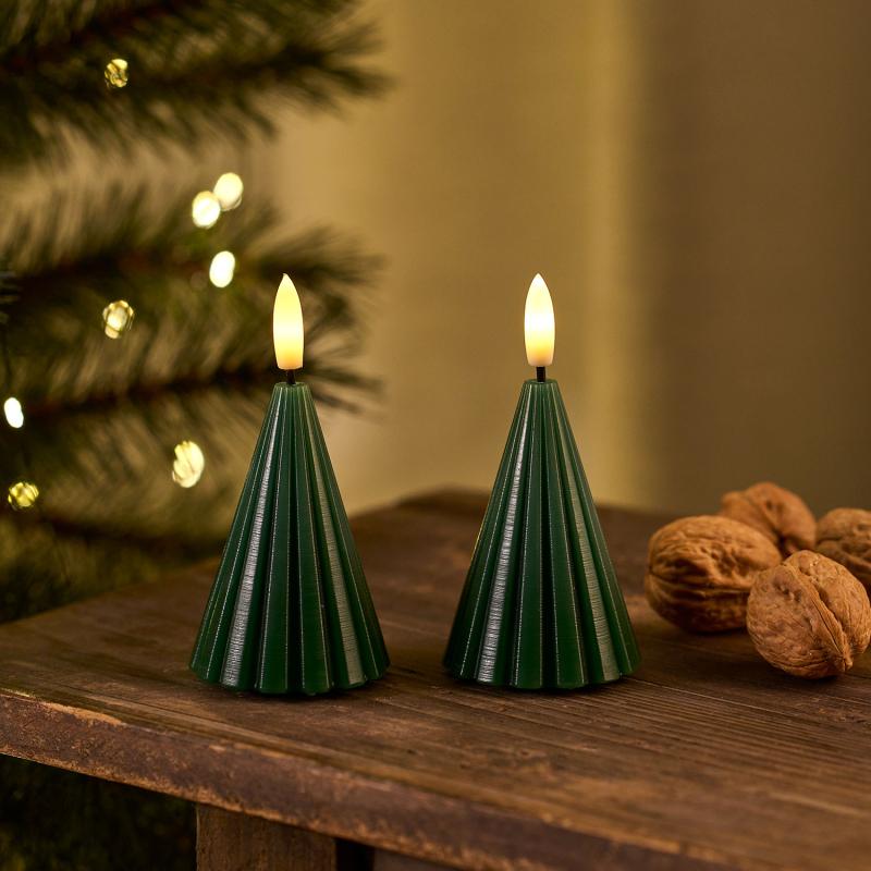 Sirius Juletræ 2 styk 'Laura' - 11 cm Grøn