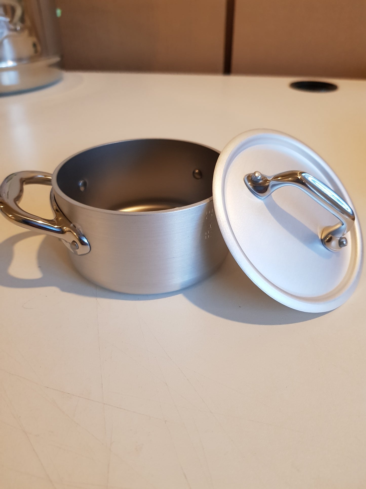 Mauviel gryde m. låg - 0,3 liter Ø 9 cm aluminium
