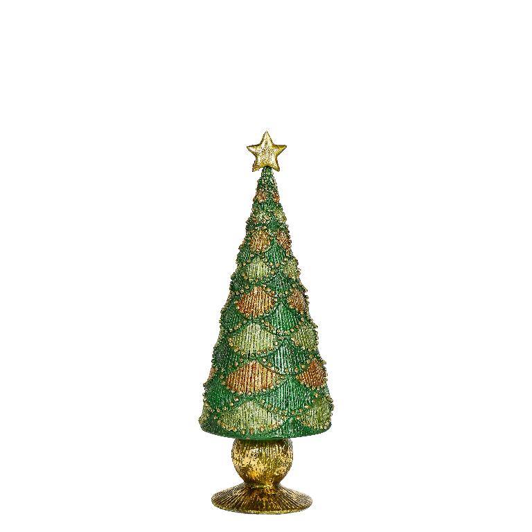Juletræ med fod ‘Wonderland’ grøn - 23 cm