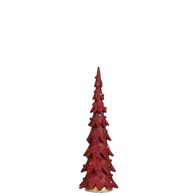 Juletræ ‘Wonderland’ rød - 18 cm