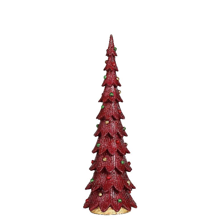Juletræ ‘Wonderland’ rød - 27 cm