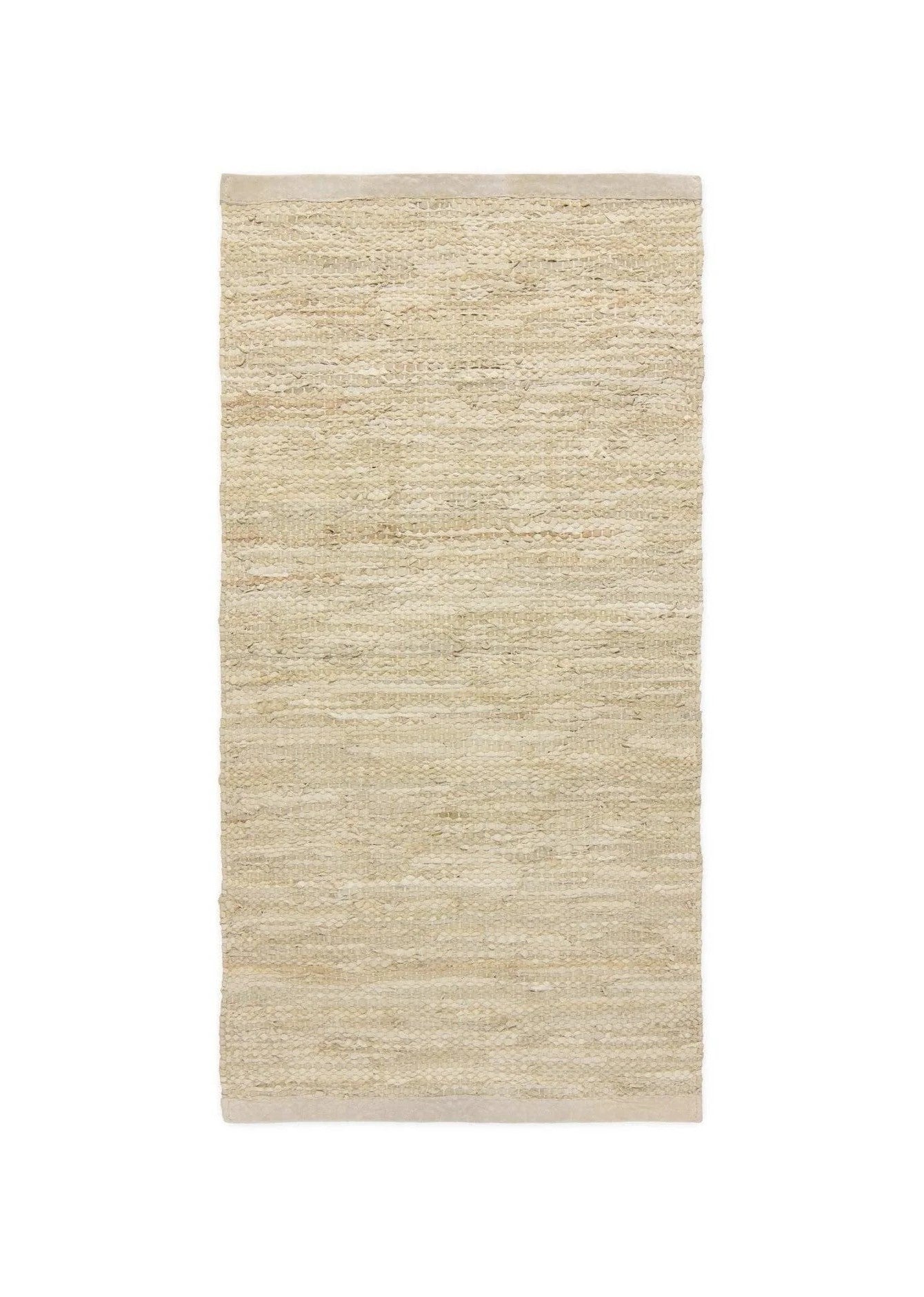 Kludetæppe i læder - Beige