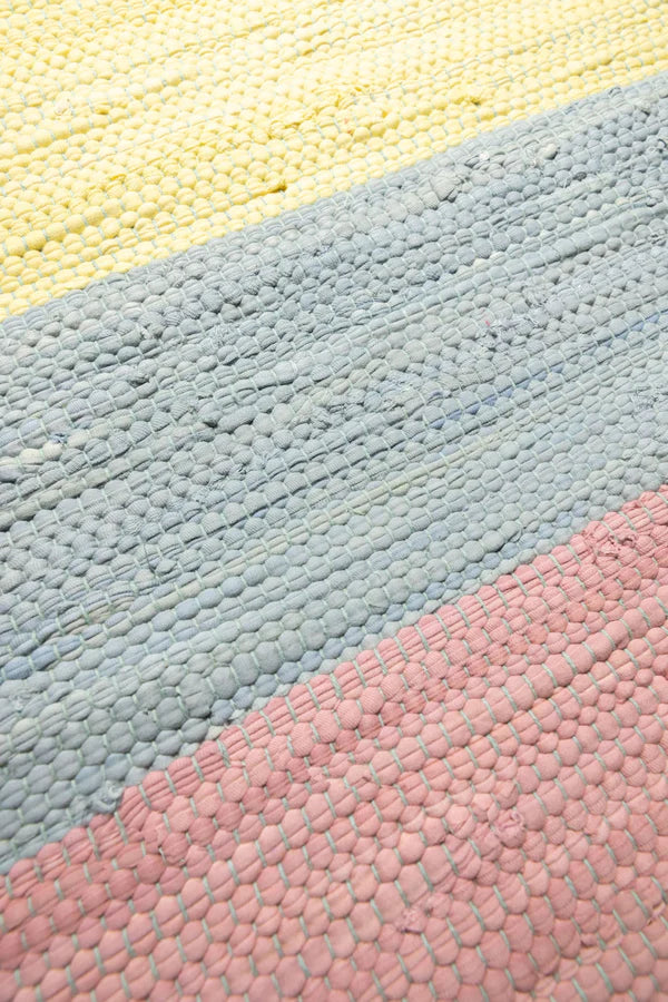 Kludetæppe i bomuld - Pastelfarver 65x135 cm