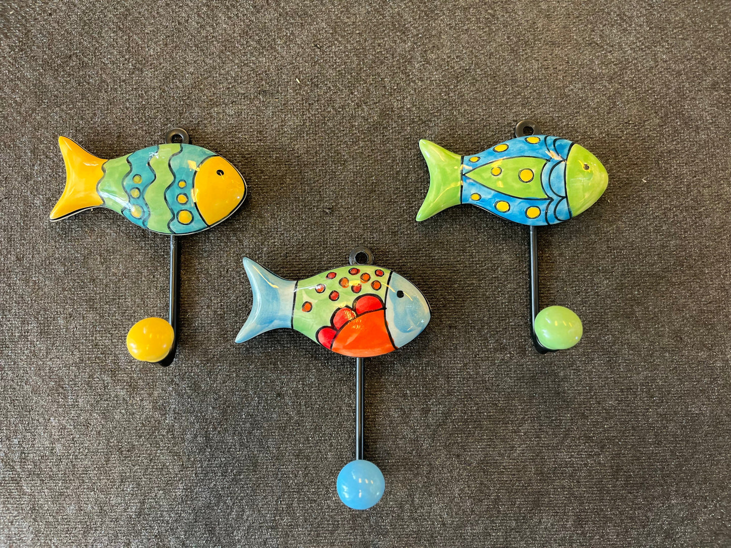 3 stk knager - Farvede Fisk
