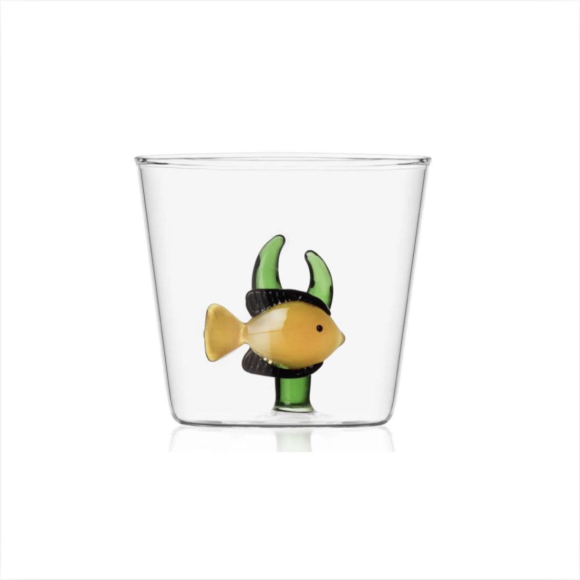 Glas 'Fisk' Gul