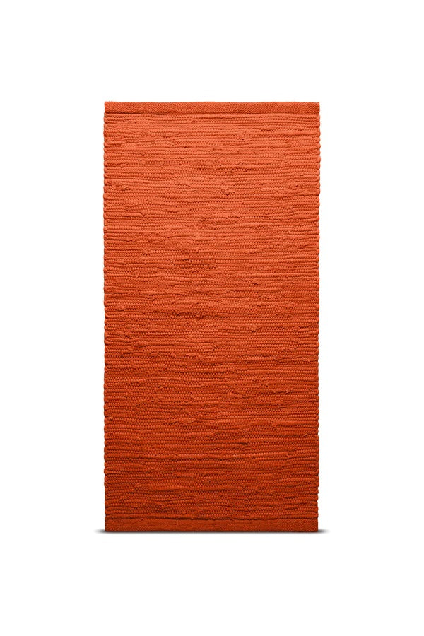 Kludetæppe i bomuld - Solar Orange