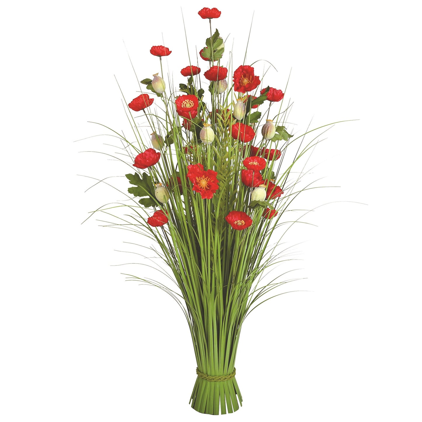 'Red Poppy' kunstig blomsterbuket