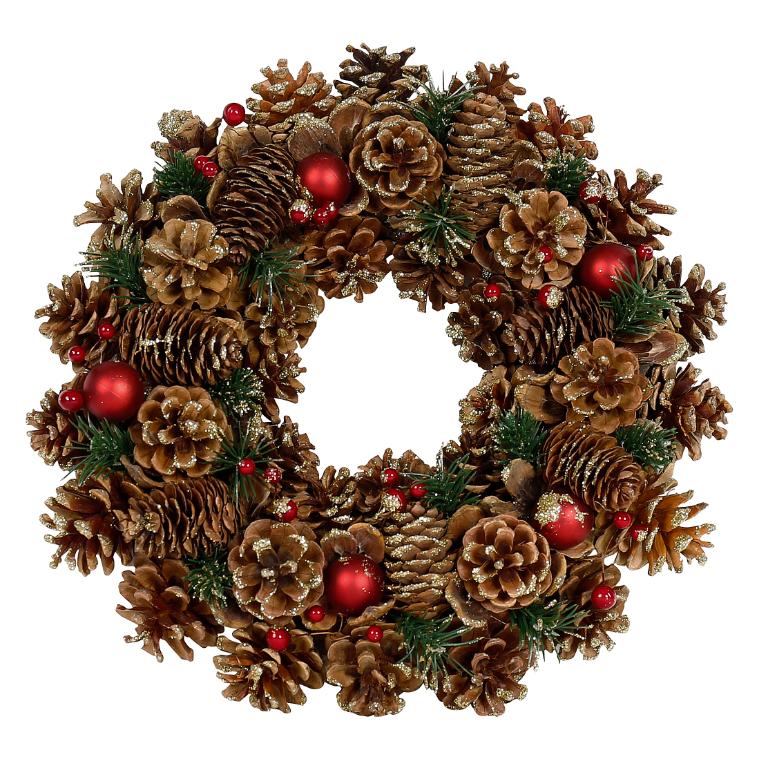 Julekrans (med kogler)