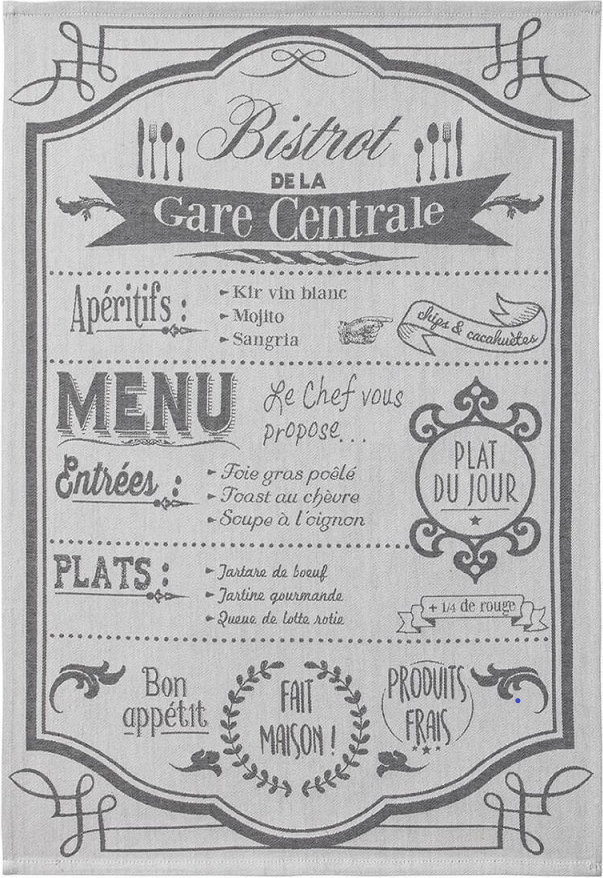 Viskestykke 'Au Menu creme'