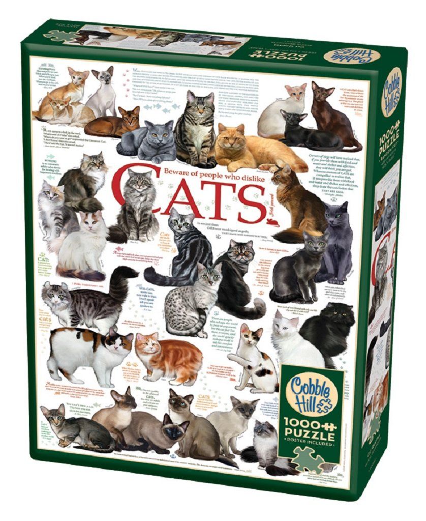 Puslespil Katte - citater - 'Cat Quotes' 1000 brikker