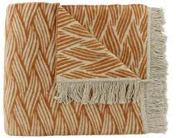Plaid 'Giada Brændt orange' 150 x 200 cm
