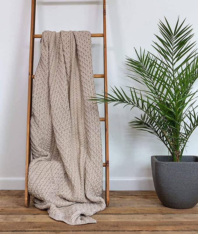 Merino-uldplaid "Maria" - Beige