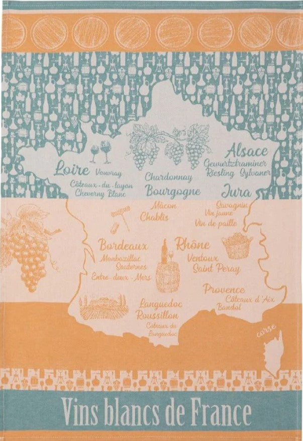 Viskestykke 'Vins blancs de France'