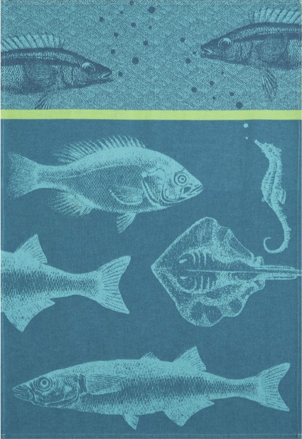 Viskestykke 'Banc de Poissons Bleu'