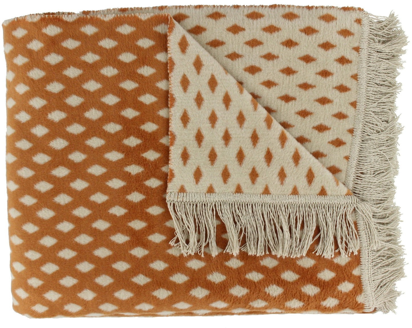 Plaid 'Dott brændt orange' 150 x 200 cm