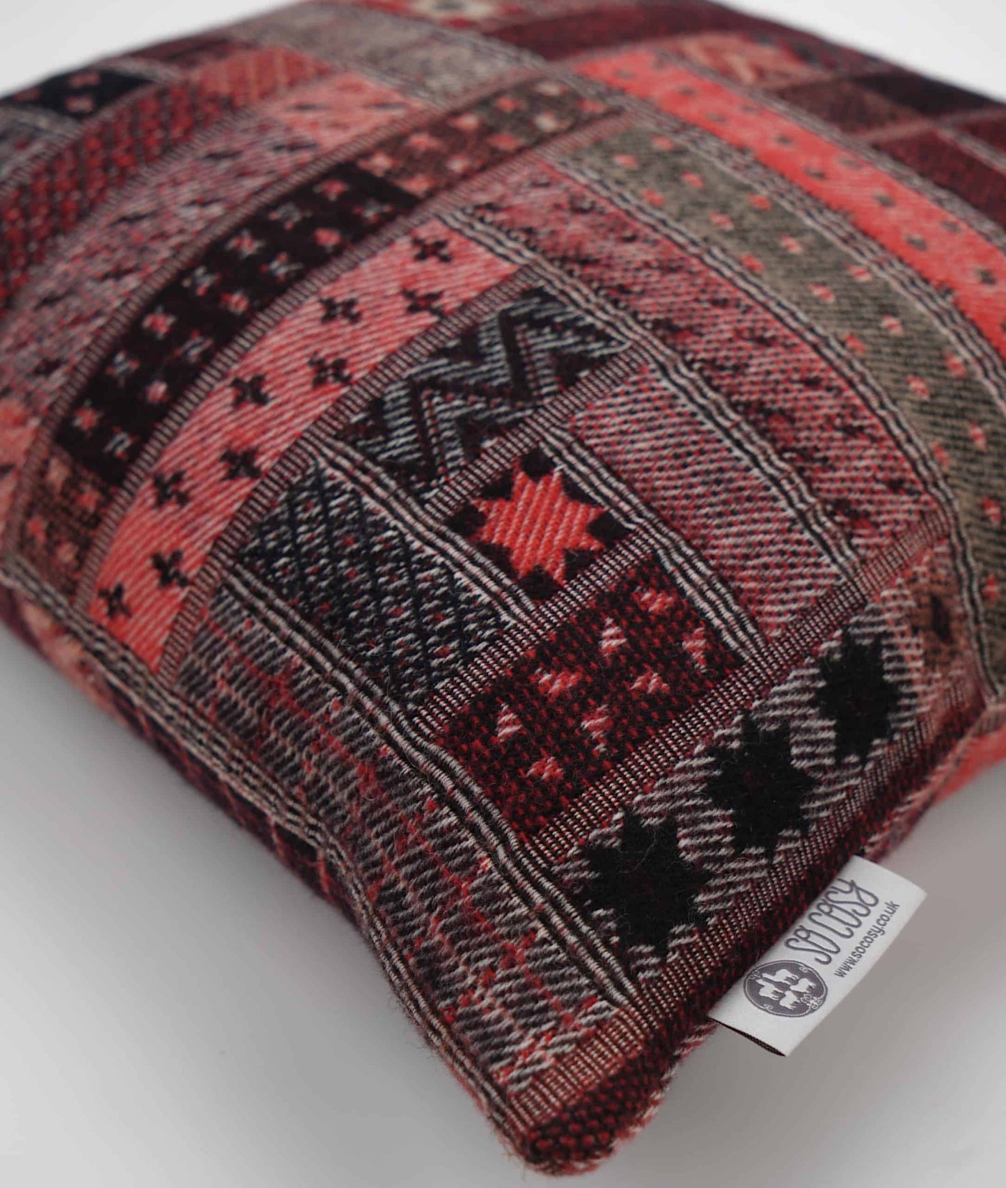 Merino-uldpude 'Evon Coral/Black'