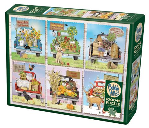 Puslespil 'Farmers market trucks' 1000 brikker