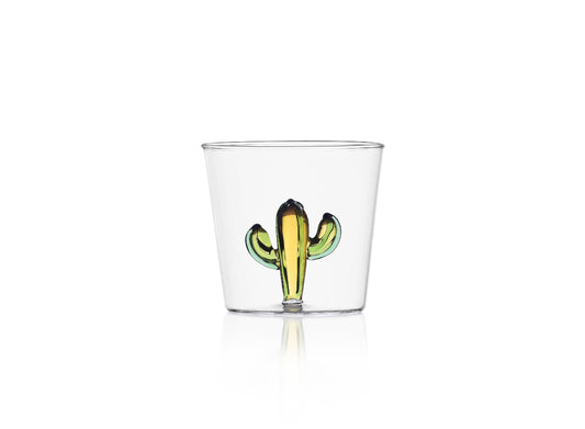Glas 'Grøn Kaktus med Rav'