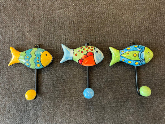 3 stk knager - Farvede Fisk