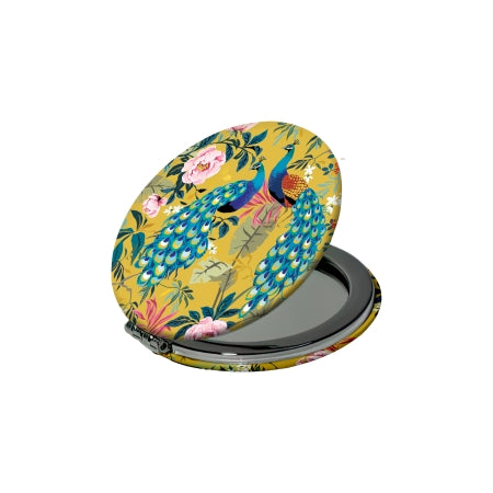 Lommespejl 'Peacocks' - Ø 7 cm