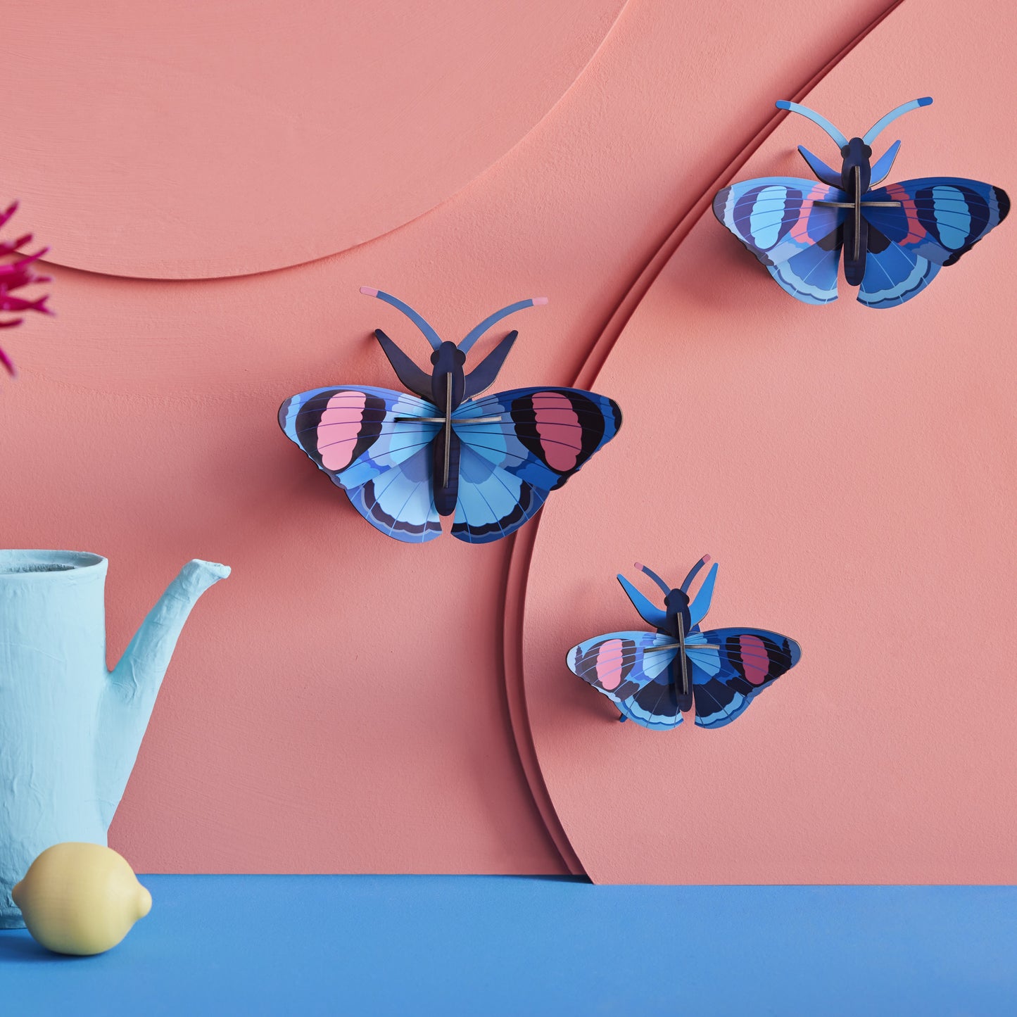 Peacock Butterflies, sæt med 3 stk.