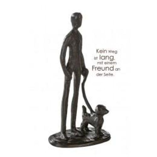 Skulptur "Mand med hund"
