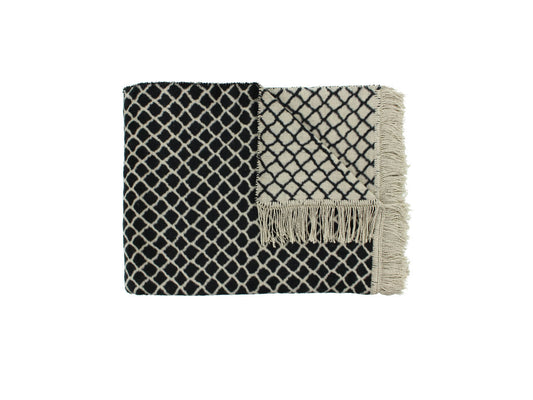 Plaid 'Dott - Sort/Hvid' 150 x 200 cm