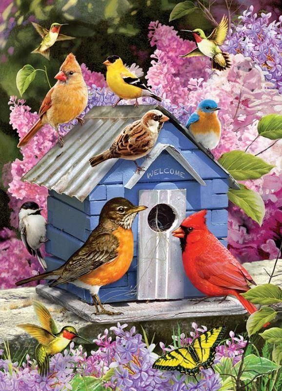 Puslespil 'Spring Birdhouse' Forårsfuglehus 1000 brikker