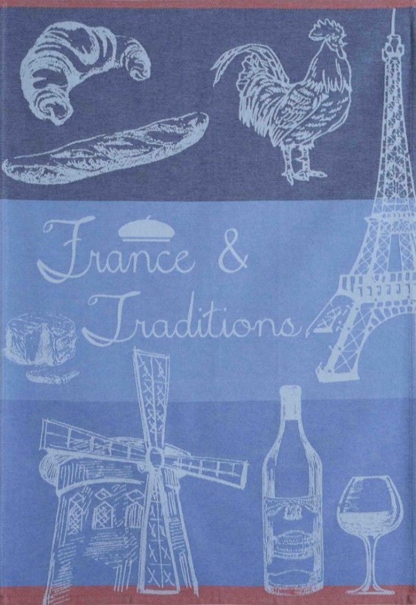 Viskestykke 'France & Traditions Bleu'