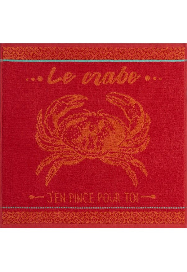 Håndklæde 'Carre crabe rouge'