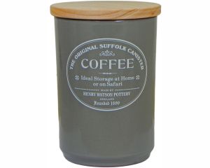 Watson Krukke til kaffe - mørk grå m. trælåg - stor