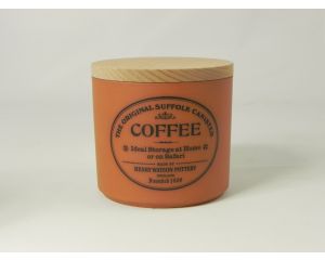 Watson terracotta m. trælåg - Krukke til kaffe - lav